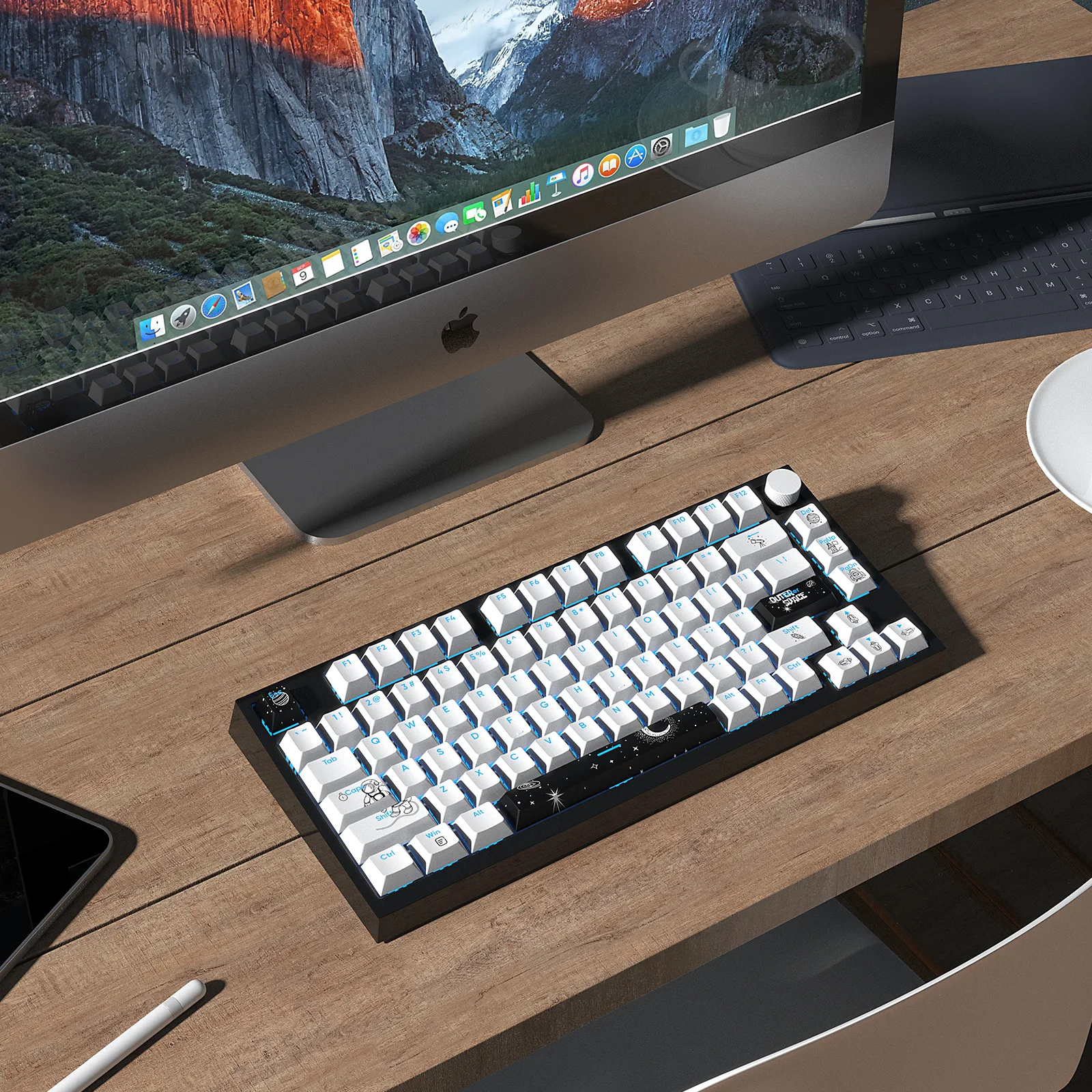 Espaço Sideral Backlit Keycaps Cherry Perfil Pbt Dye Sub Keycap para Cherry Gateron mx Switches Teclado Mecânico Ansi Iso - Imagem 5