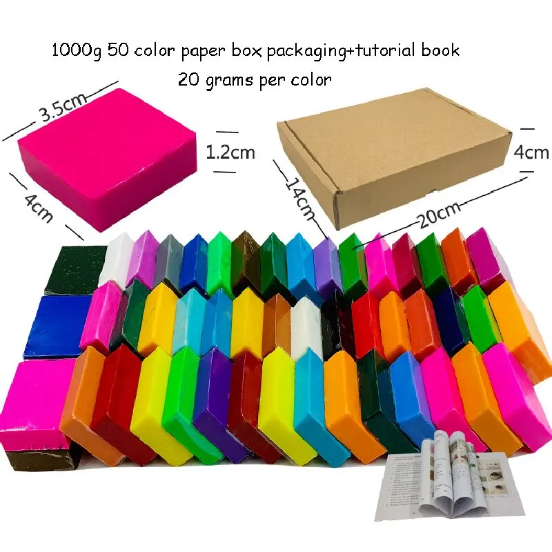 Polymer Clay 24/36/50 Colors,Modeling Clay Starter Kits for Kids, Oven Baked Model Clay with Sculpting Tools