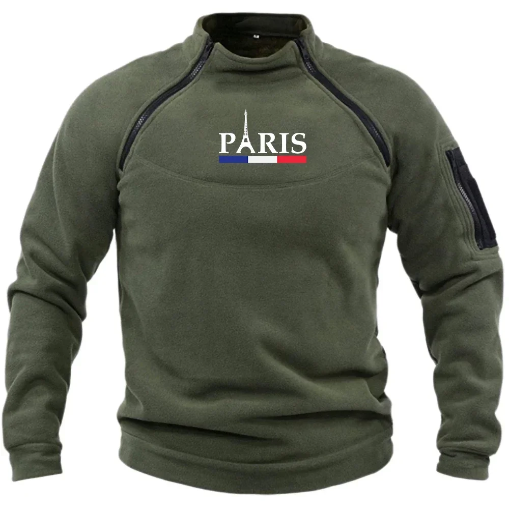 

Мужская Уличная тактическая полярная спортивная рубашка, Повседневная ветрозащитная брендовая куртка, пуловер на молнии, Мужской Топ, спортивный свитер для фитнеса