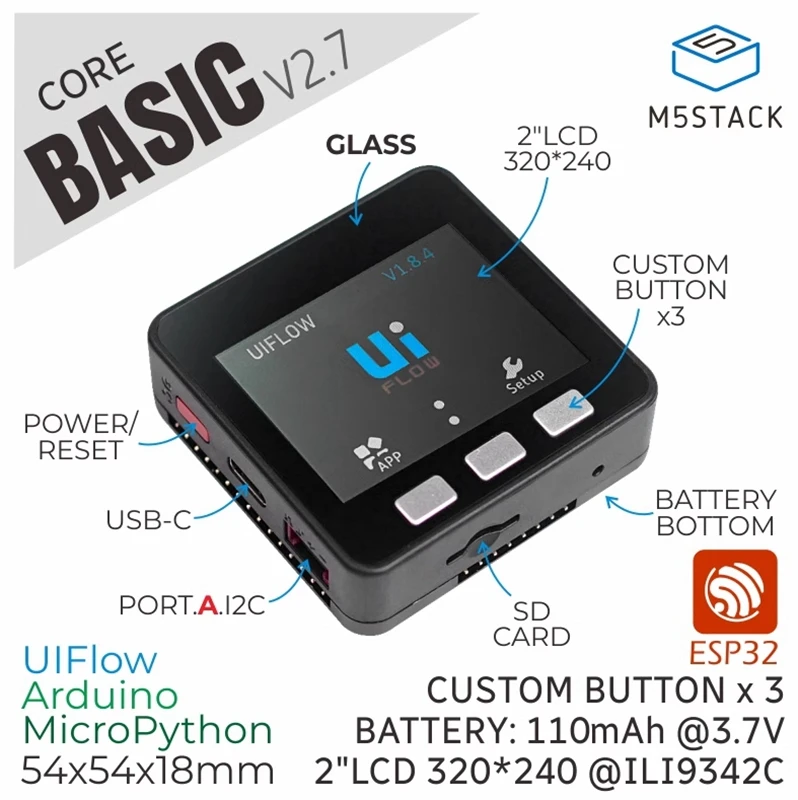 

Набор инструментов для разработки Интернета вещей M5Stack v2.7 ESP32 IoT