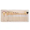 Professional Wooden Make Up Brushes Sets With Leather Storage Pouch Set of 12-24 3