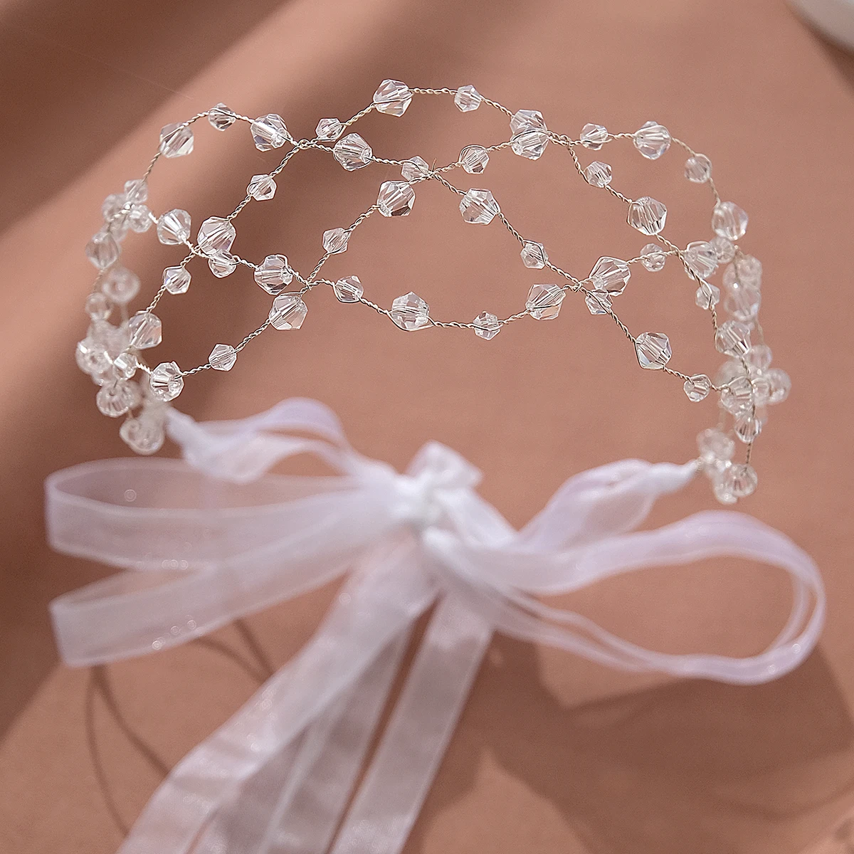 Pearl Wreath Headband Wreath Bride Garland Head Hoop Bride Hair Band Hair Vine Wedding Bridal Wedding Dress Accessories