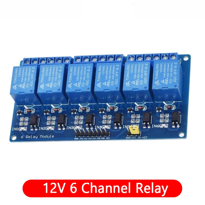 12V 6 channel relay