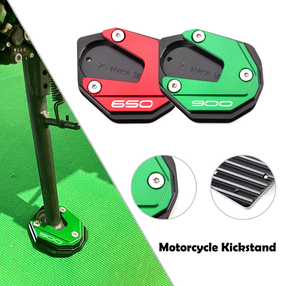 Motorcycle Kickstand Side Stand Enlarged Plate Pad Support Accessories