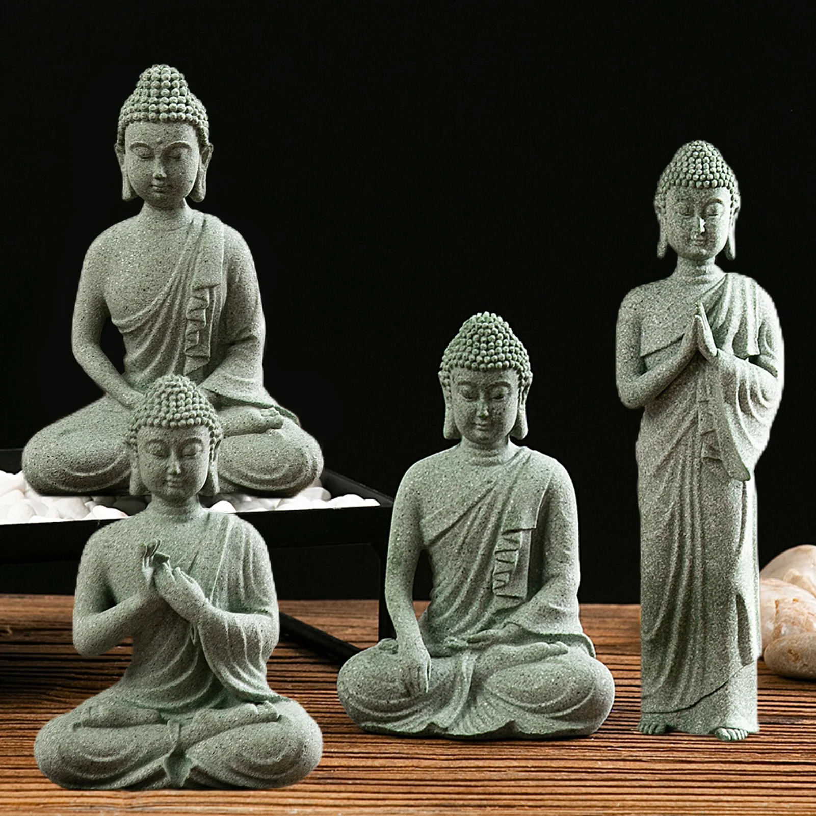 Mini Buddhist Monks Tibetan Buddhism Figurines Buddha Resin Statue