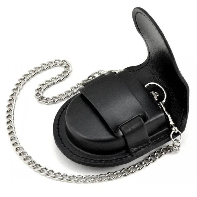 Pocket Watch Leather Cases Protector Holder Waist Bag with Chain Gift for Christmas Anniversary Birthday Easy Use watch storage box,watch storage bag,watch storage pouch,watch protector