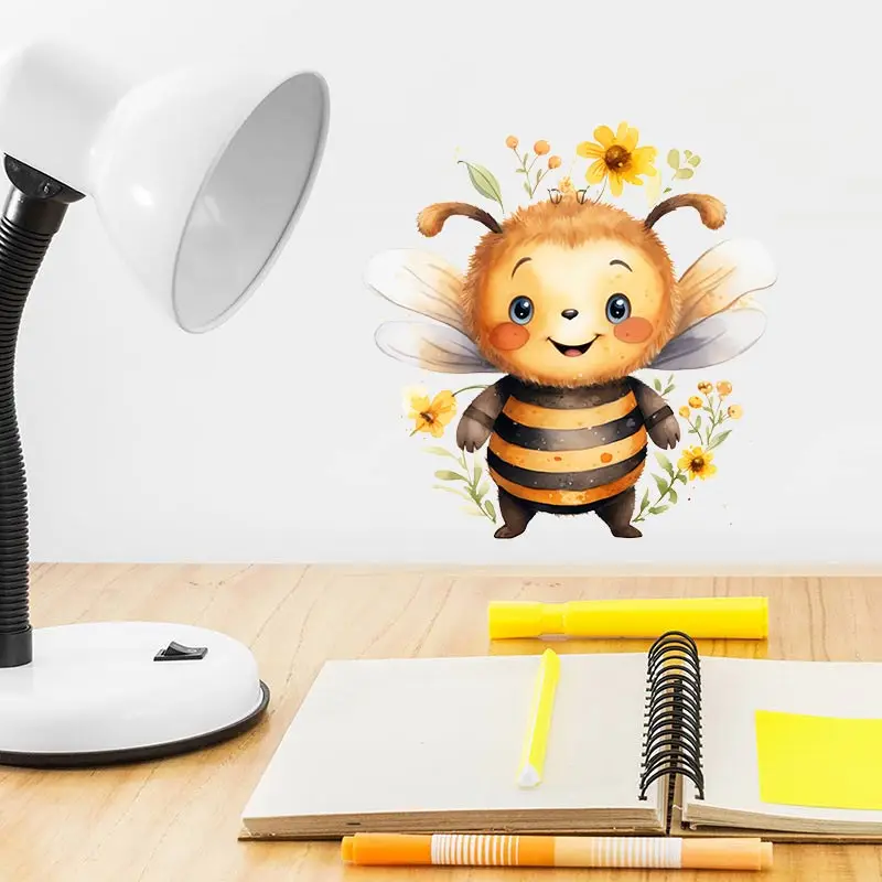 M437 Sunflower And Bee Wall Sticker Removable Home Decoration Decals for Bedroom Kitchen Living Room Walls Decor wall stickers wall sticker