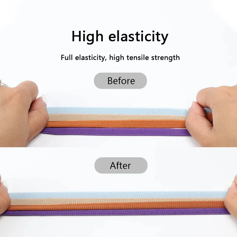 Shoelaces 8MM flats shoe laces without ties sneaker elastic colorful press metal lock convenient fast