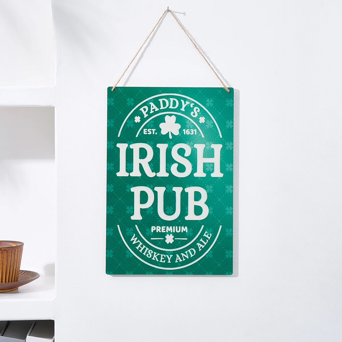 1PC,St.Patrick's Day wooden English decorative sign,St.Patrick's Day sign, suitable for St.Patrick's Day decoration, Irish Pub