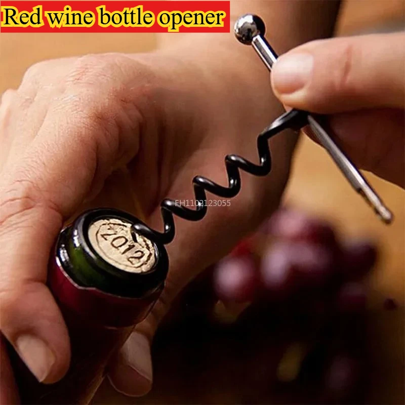 Mini Wine Beer Bottle Opener Portable Stainless Steel Corkscrew Double Hinged Bottle Corkscrew Outdoor Keychain Wine Opener Bar