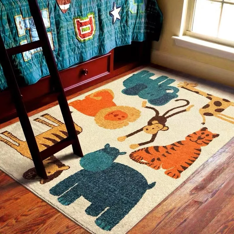 

Cartoon Animal Bedroom Bedside Bay Window Soft Carpet, Simple Living Room Decoration Rug, Light Luxury Study Room, Cloakroom Rug