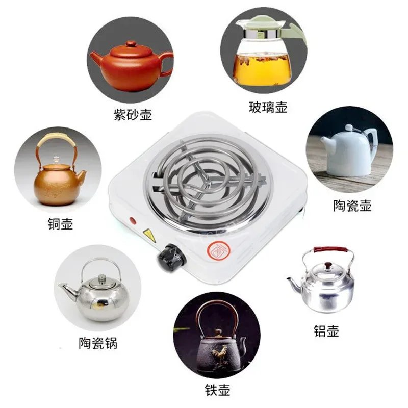 500W Iron Burner Electric Stove Hot Plate Portable Kitchen Cooker Coffee Heater Milk Soup Durable Asjustable Quick 4