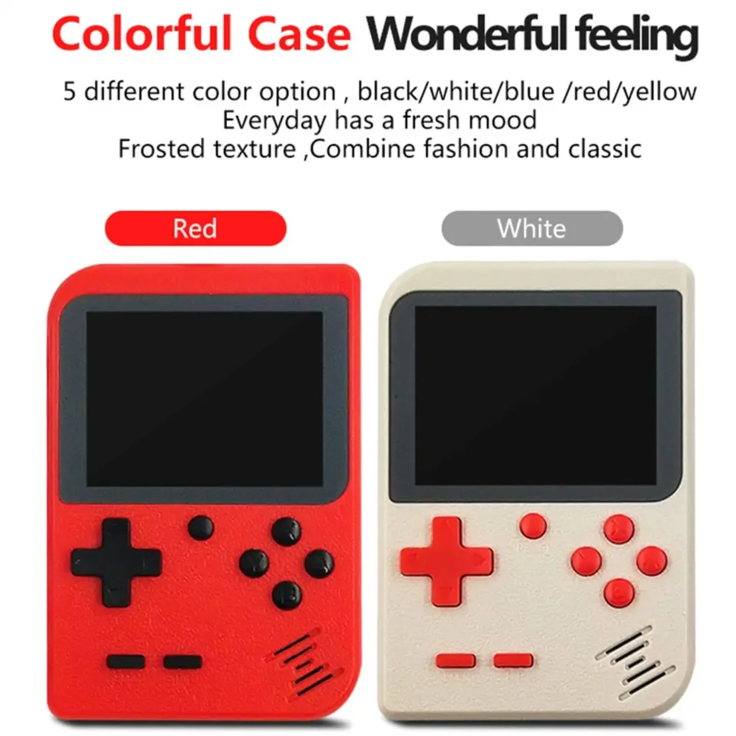 GAMINJA GC26 Retro Portable Mini Handheld Video Game Console 3.0 Inch Color LCD Color Game Player Built in 400 Games