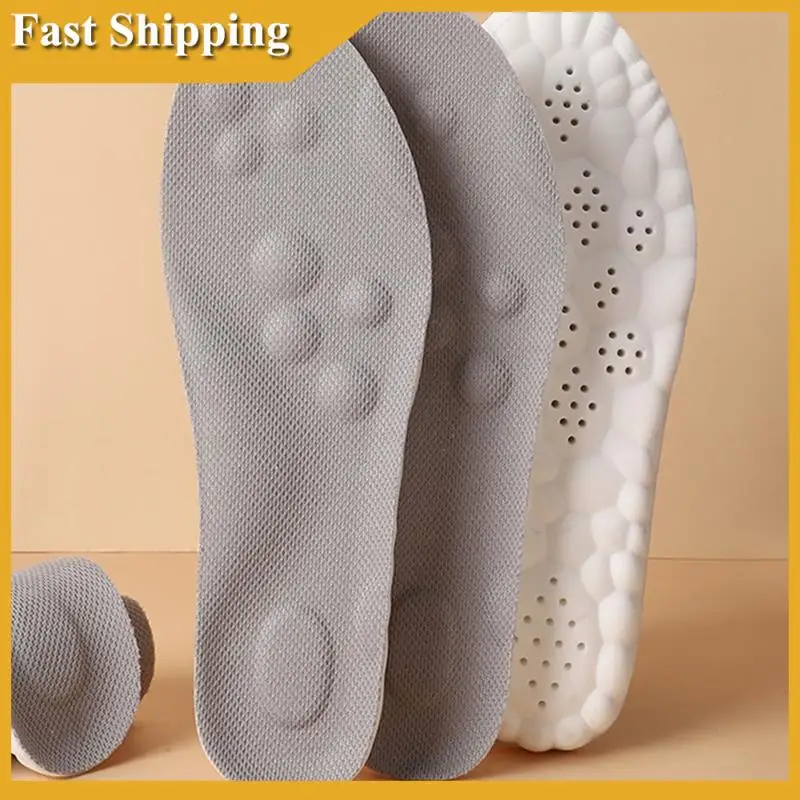 5Pairs 4D Memory Foam Insoles,4D Constant Temperature Comfort U-Shape Sports Memory Foam Shoe Inserts Size 42-A02P
