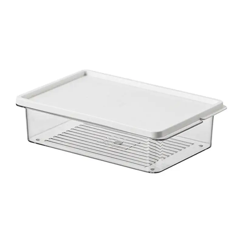 

Freezer Storage Box Refrigerator Storage Box With Lid Portable And Stackable Clear Freezer Containers For Kitchen Desk Cabinet