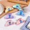 1pc/6pcsDisney Stitch Acrylic Hair Claw Clip for Girls Sewn Style Shark Shape Hair Accessories Stitch Hair Clip Perfect Birthday