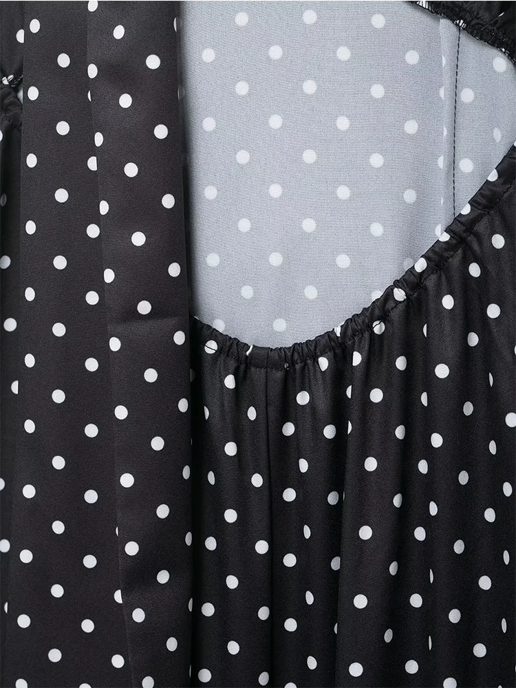 Elegant Women Slim Long Dress With Scarf Summer New Sexy Backless Sleeveless Dot Dresses Fashion Ladies Party Sling Dress