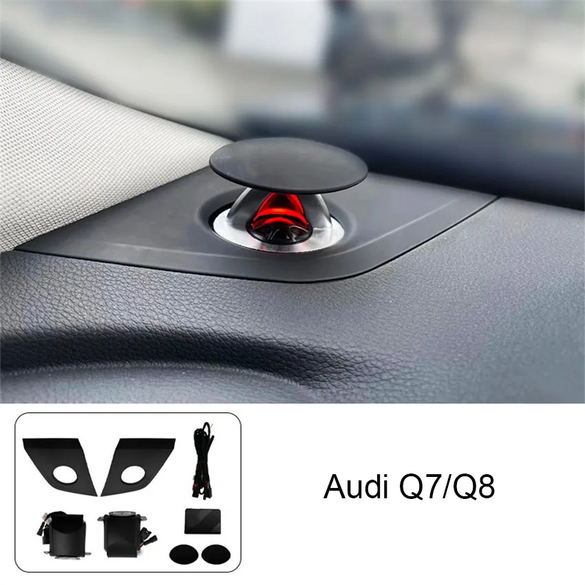 아우디 A4 A5 A6 A7 A8 Q5L Q7 Q8 C7 C8 B9 차량용 32색 트위터 리프트 스피커, 카 오디오 개조, 대시보드 엠비언트 라이트 트럼펫