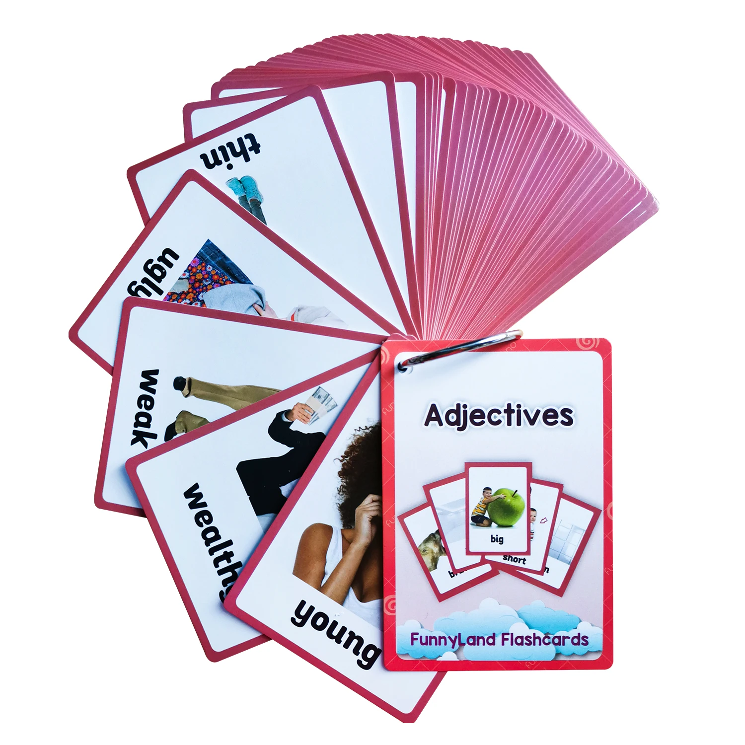 Prepositions Adjective Verb Learn English Words Cards Grammar Vocabulary Educational Flashcard Language Learning Toy Montessori 3