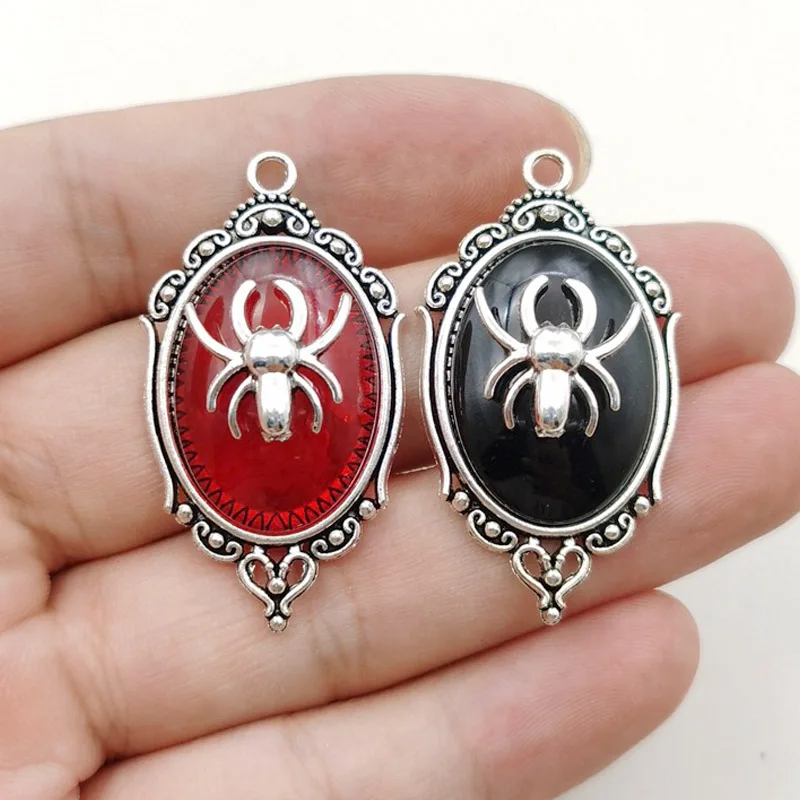 

5PCS Alloy Gothic Spider Gemstone Charms Pendants for Women Earring Jewelry Making Fit Bracelet Necklace DIY Jewelry Findings