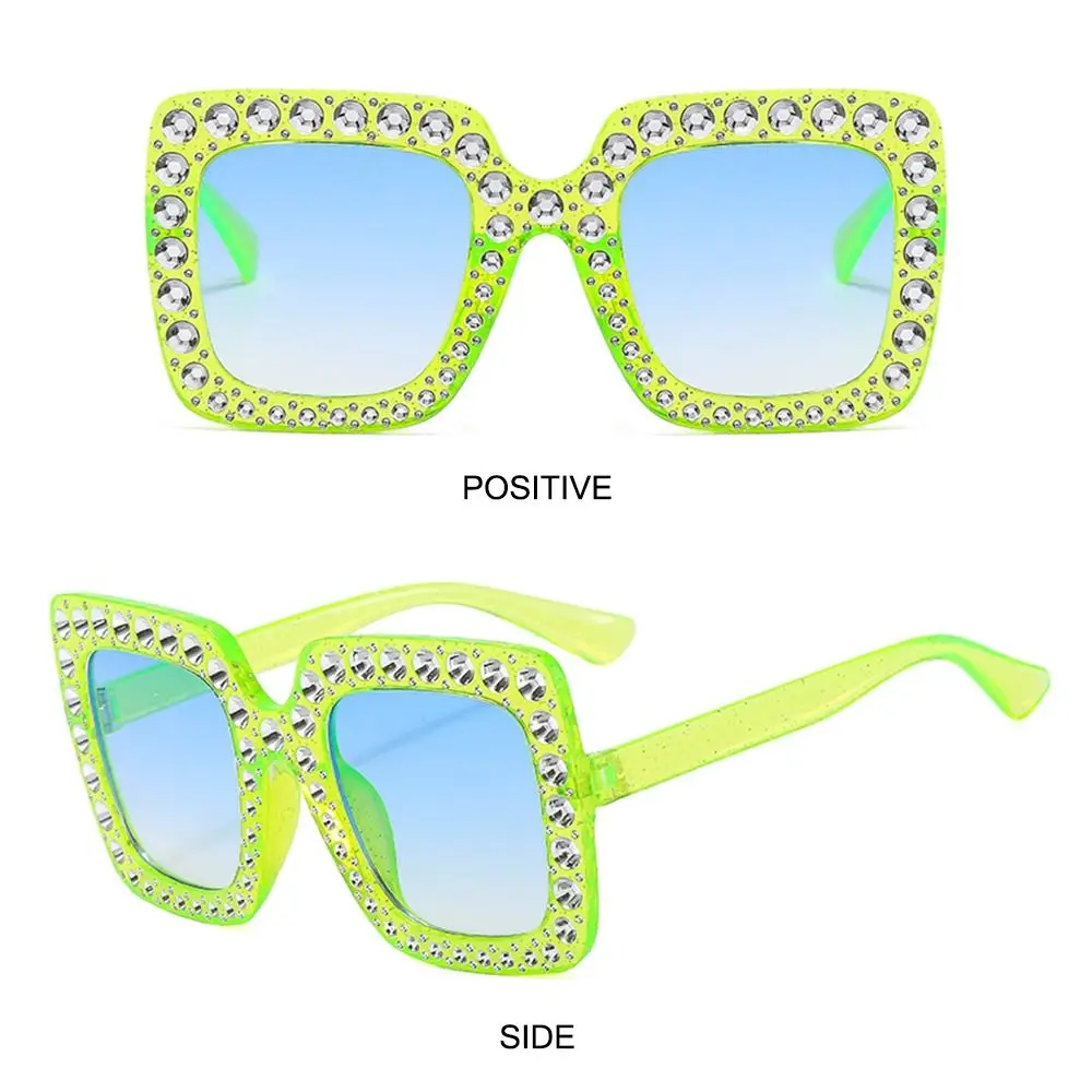 Kristall-Übergroße Sonnenbrille für Damen, Strass, quadratisch, Diamant-Sonnenbrille, Retro-Stil, großer Rahmen, funkelnde Brillen, 2025, neu – Detail 27