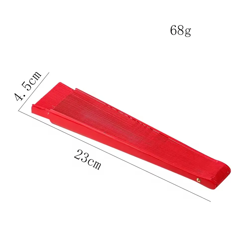 Spanish Wooden Hand held Folding Fan Cheongsam Catwalk Dance Performance Accessories Wedding Celebration Red Fan Decor folding fan hand fan wooden hand fan