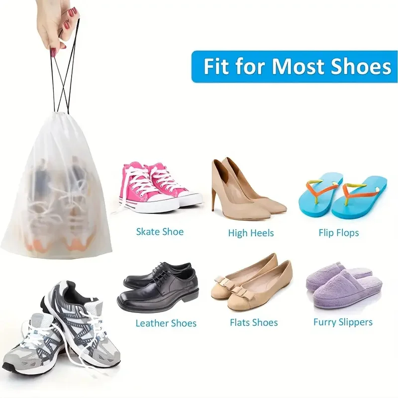 Shoe Storage Bag 10 Travel Shoe Storage Bags Portable Waterproof Packing Bags Transparent Organizer Bags