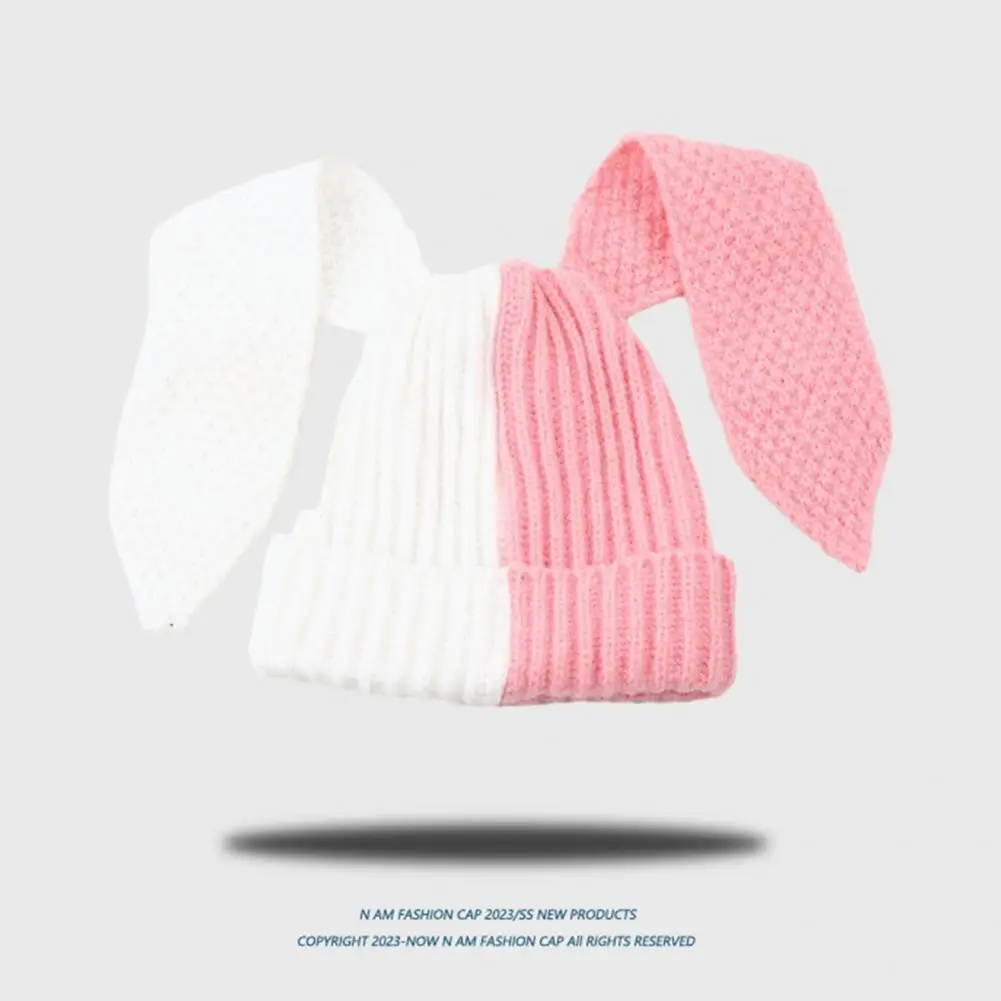 

Winter Rabbit Hat Super Soft Bunny Beanie Hat Windproof Elastic Cute Rabbit Hat for Women for Outdoor Skiing Cold
