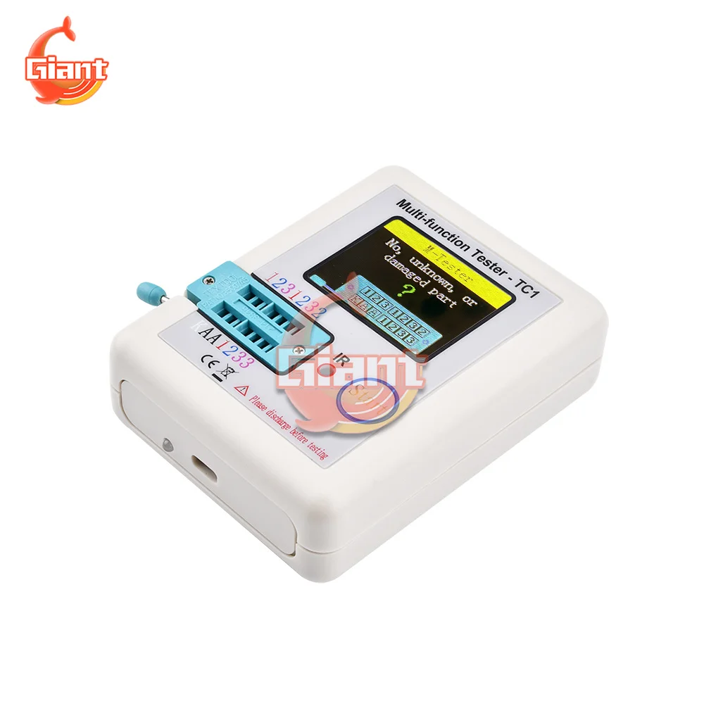 LCR-TC1 Transistor Tester TC1 TFT Diode Triode Capacitance Resistor Meter LCR-T6 TC1 NPN PNP MOSFET 5