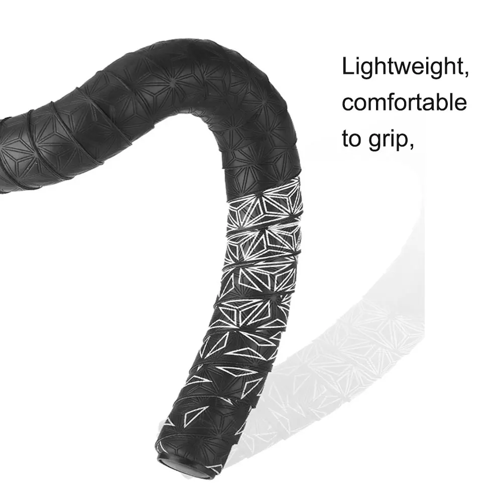 Road Bike Handlebar Tape Anti-Slip PU Shock Handle Bar Tape With Bar End Plugs PU Anti-Vibration Wrap Tape Durable Bar Bartape 3