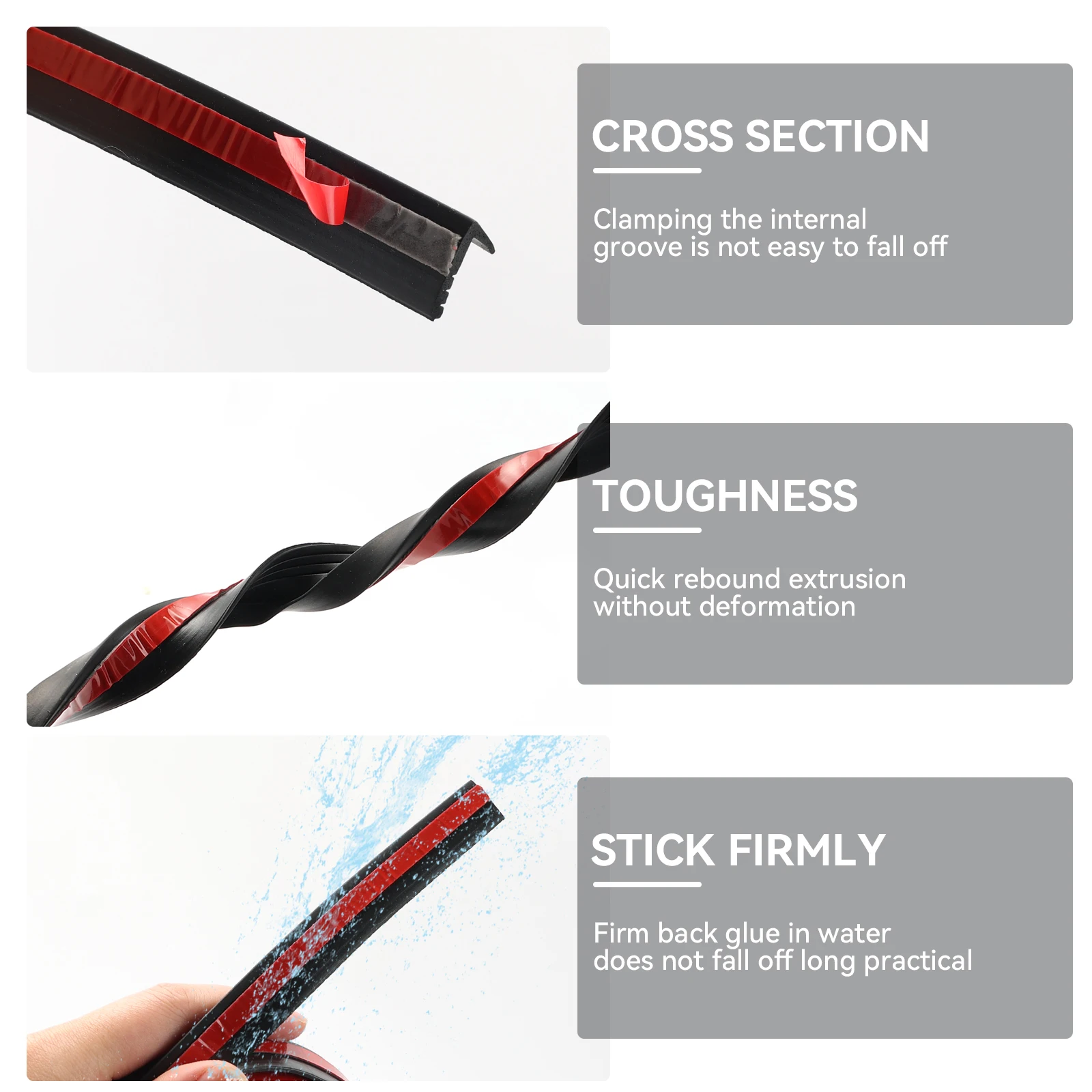 Universal Car Door Glass Rubber Sealing Strip – Weatherproof & Soundproof Auto Sealant