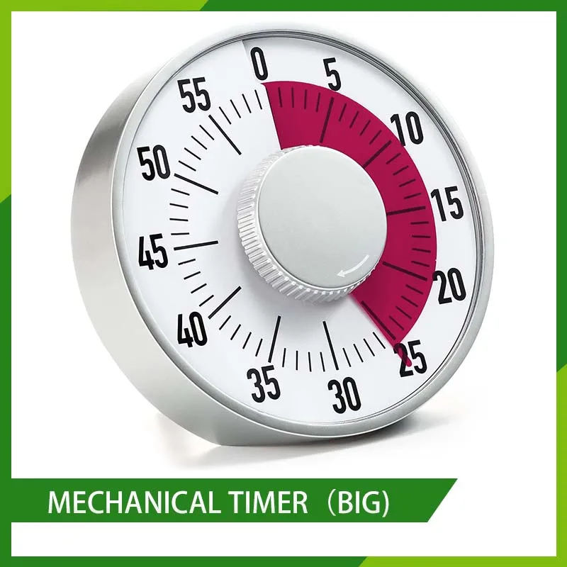 

Mechanical Countdown Round Timer Kitchen Timer Classroom Visual Timer with Magnet for Teacher Teaching Kids Adult Cooking Office