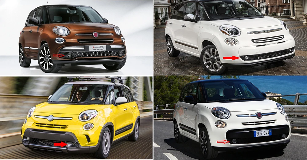 Whtie / Yellow Led Fog Lights Angel Eyes DRL for Fiat 500L 2012-2023 / 500 Sport 2013 2014 2015 Lens Fog Driving Lamp Day Light detail image 2