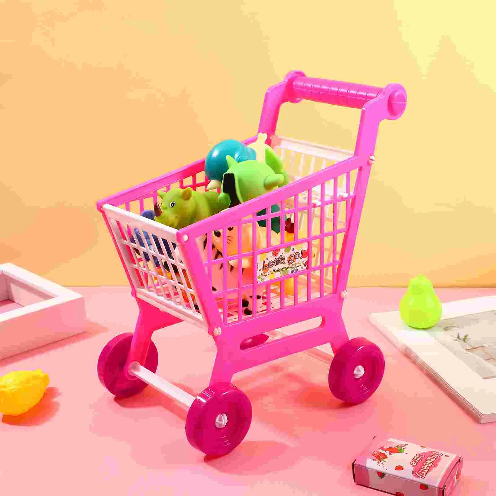 Simulation Shopping Cart Toy Grocery Boy Toys Trolley for Toddler Supermarket Abs Kids Child Baby Stroller 5