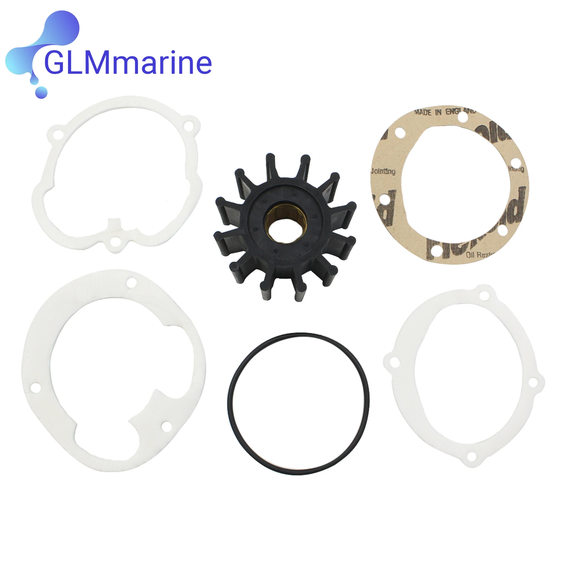 Outboard Engine Parts Marine Water Pump Boat Motor Parts Water Pump Impeller Kit 1210-0001 Water Pump Impeller Kit 1210-0003 For Jabsco 1210-0001-P Marine Engine Replace Johnson 09-1027B 1027B-9 Sierra 18-3020