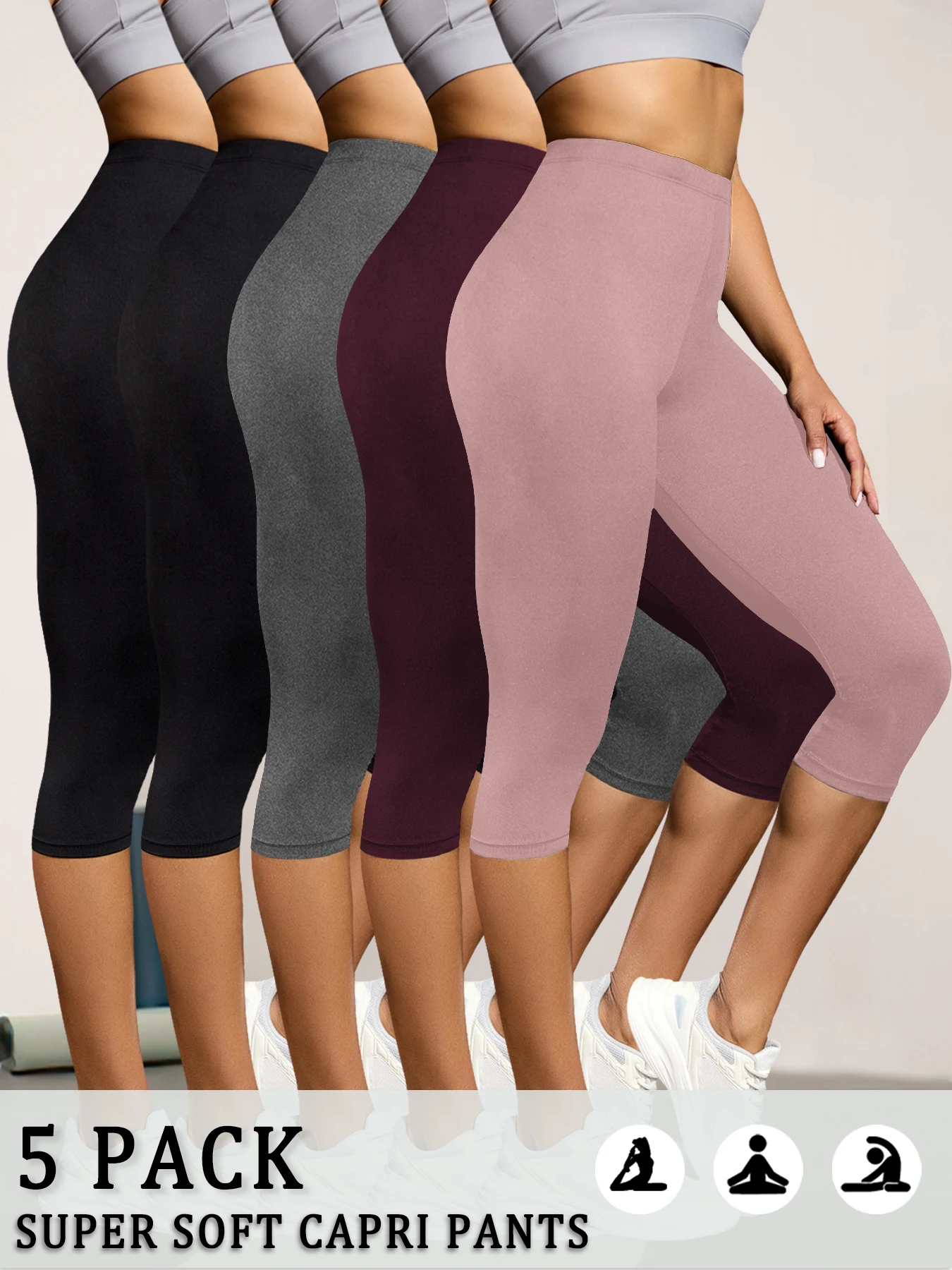 Short De Sport Push Up Taille Haute - Fitness Yoga Course - Femme - Noir Taille Unique