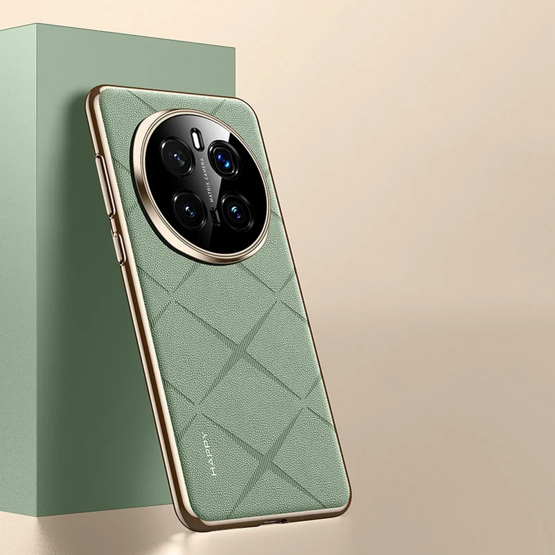 Luxury Leather Case with Camera Lens Protection - Slim Design, Premium Texture