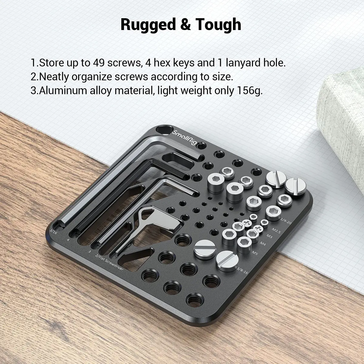 SmallRig Screw And Hex Key Storage Plate for Commonly Used Screws and Hex Keys Of Camera Rigs Camera Mounting Accessories -3184 — view 5