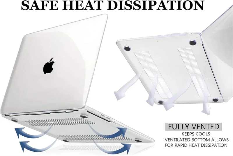Crystal Clear Laptop Case for Macbook Air 13.6 M4 15 M3 Hard Cover Mac Book...