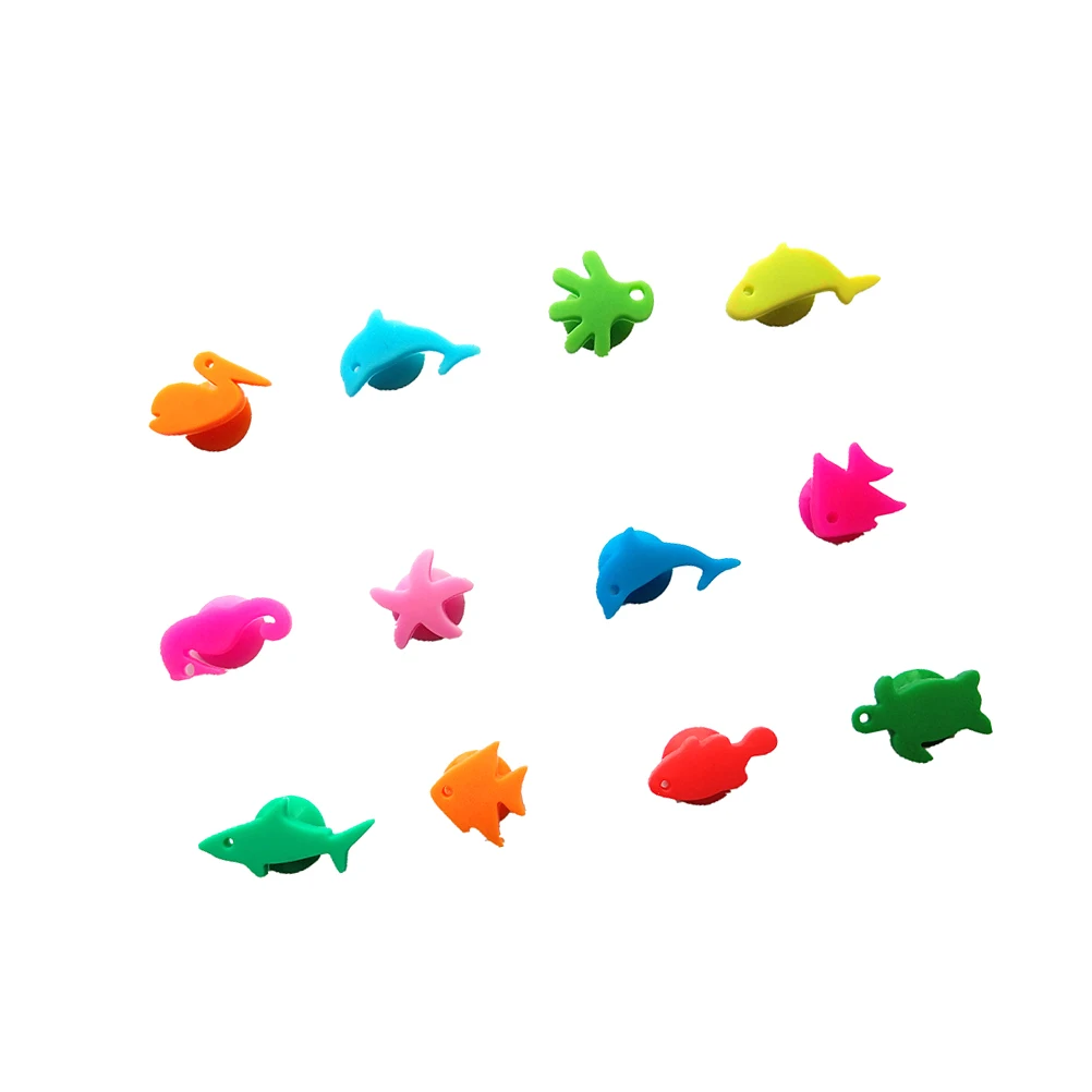 24pcs Silicone Wine Glass Markers Sea Animals Land Animals Wine Identifier Drinking Cup Sign Funny Tag Signs For Party Barware