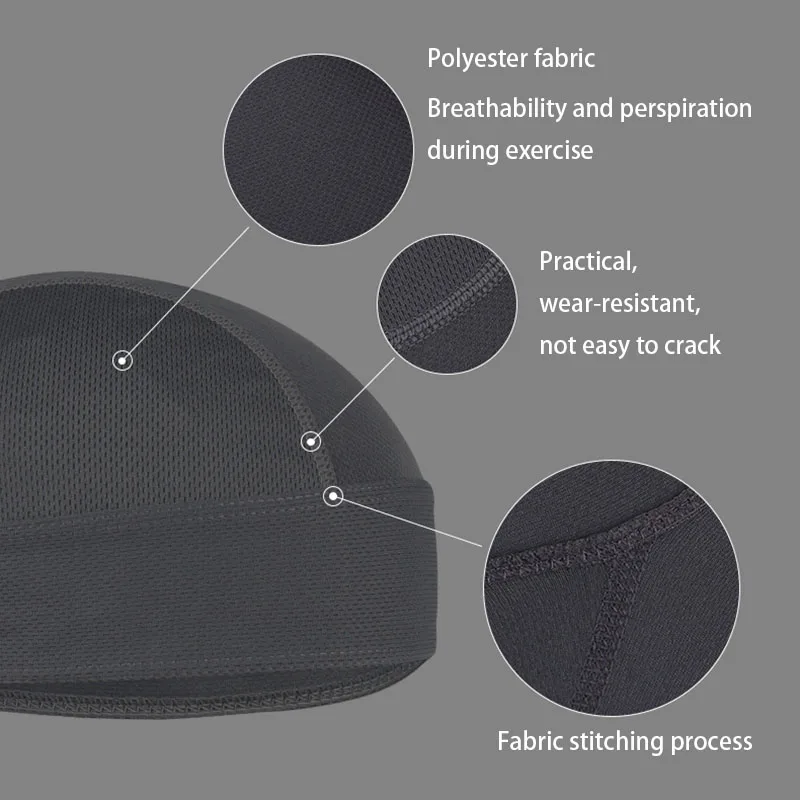 Cycling Pirate Cap Summer Quick Dry Bandana Bicycle Bike Outdoor Sports Hat Headband Breathable Helmet Liner for Men Women 5