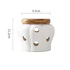 Kitchen Ventilation Storage Tank Pumpkin Jar Hollow Out Ceramic Storage Tank Garlic Ginger Dried Chili Pepper Storage  Jars 6