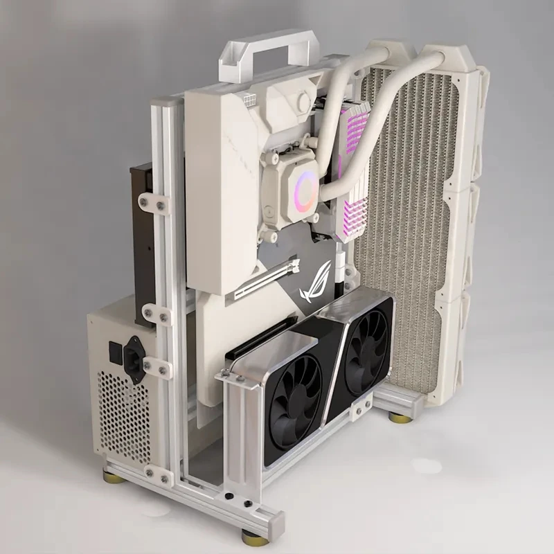 Mini ITX Gamer Cabinet MATX Open Computer Case Frame DIY Creative PC Rack ATX /EATX MOD Desktop Gaming Chassis
