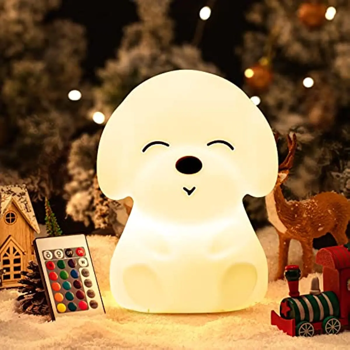 

Puppy Night Lights for Kids Room, Remote+Timer 16 Colors Dog Kids Night lamp,Silicone Cute Kids Room Lights for Room Decor