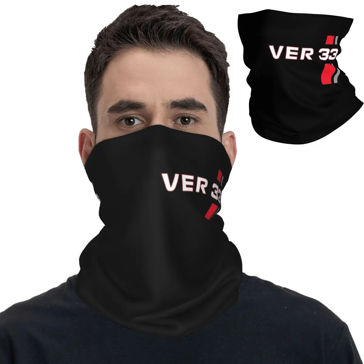 

Бандана на шею с принтом Max Verstappens 33, Балаклава для автогонок, шарф-повязка, многофункциональный головной убор унисекс для взрослых, ветрозащитный