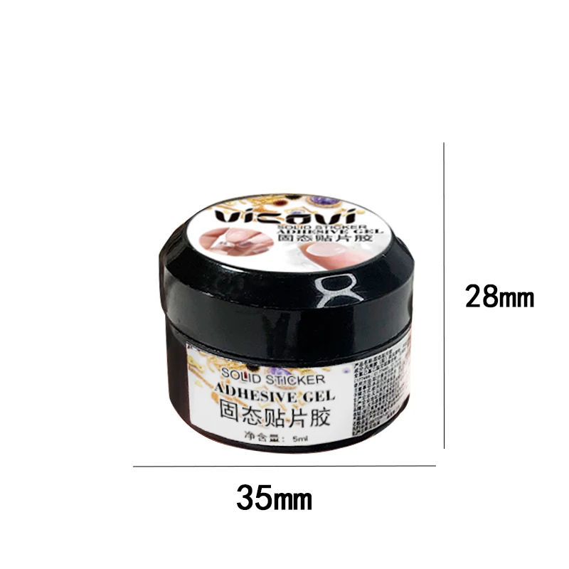 Nail Glue 1 Jar Solid For Fake Nail Tips Clear Acrylic Press On Poly Builder UV Light Cured