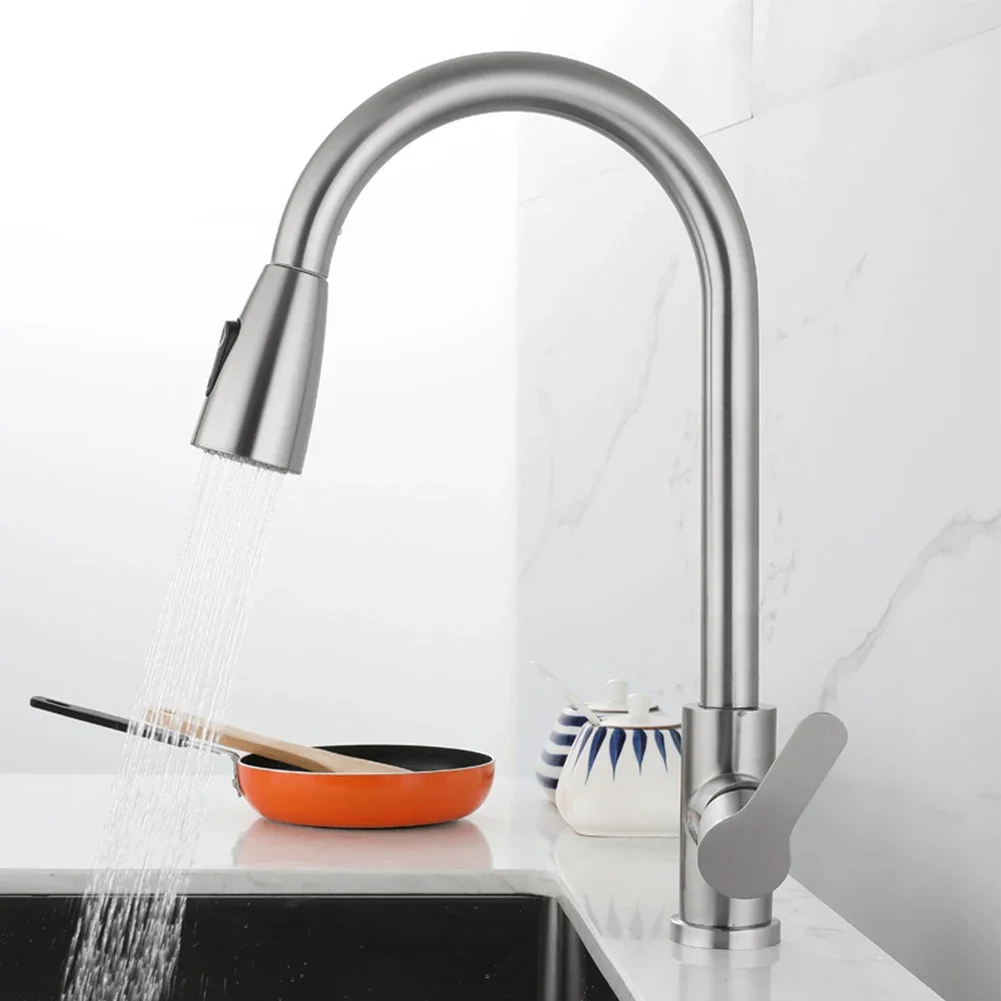 Sink Pull Out Faucet 360 Swivel Hot Cold Mixer Crane Tap Single Handle Rotary Pull Faucet Double Outlet Method Kitchen Accessory 1 Sink Pull Out Faucet 360 Swivel Hot Cold Mixer Crane Tap Single Handle Rotary Pull Faucet Double Outlet Method Kitchen Accessory 1