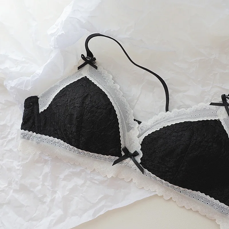 Small Breasts Gathered Women's Underwear Flat Chest Collection Side Breast Anti-sagging No Steel Ring Embossed Women's Bra