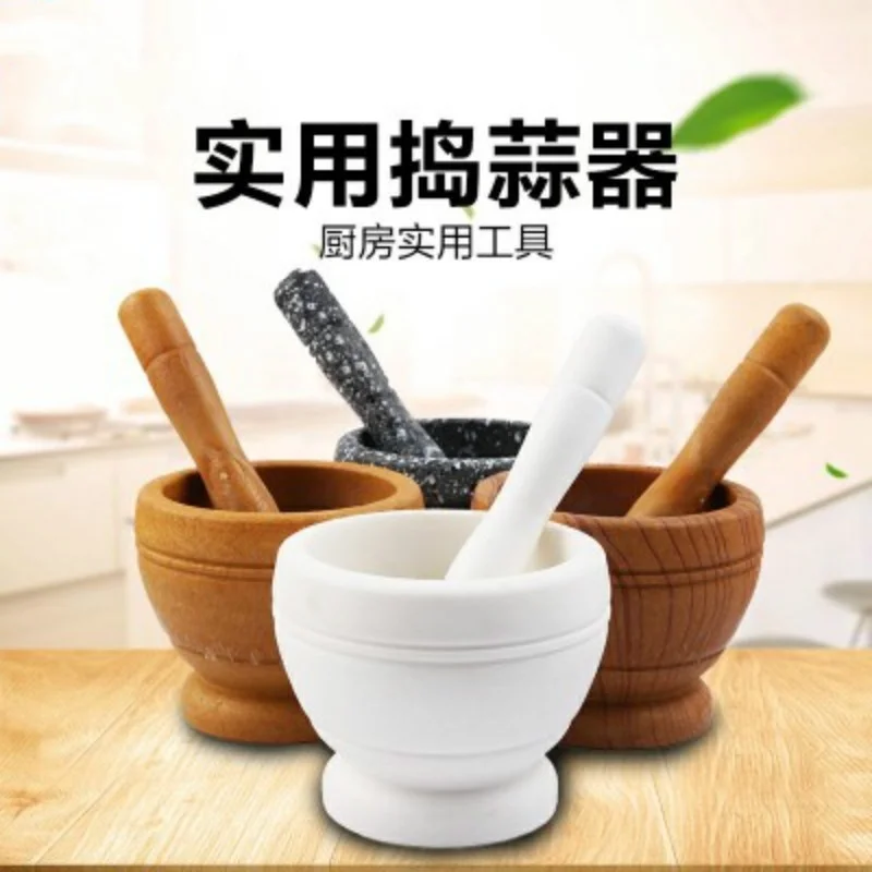 GarlicMortar Garlic Masher Bowl Mashing Household Crushing Jar Mortar Pestle Kitchen Gadget Garlic Bowl GarlicPress Kitchen Tool images - 6