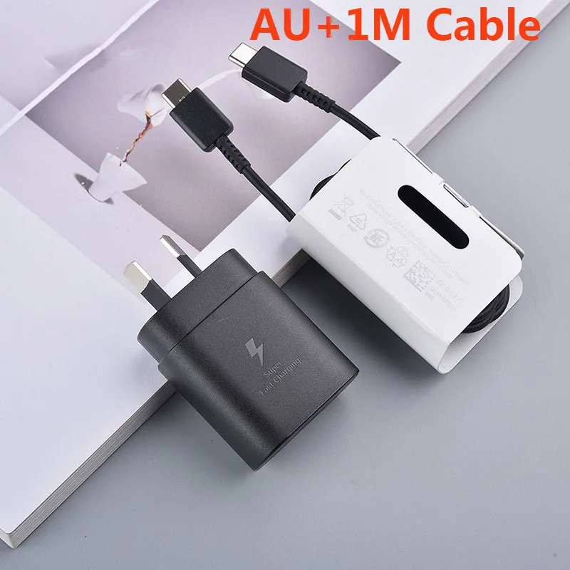 25W Super Fast Charge Wall Adapter with Type C Cable - Samsung-Compatible